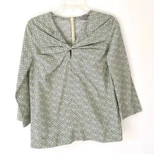 COS Geometric Print Knot Front Blouse 3/4 length sleeves size 6